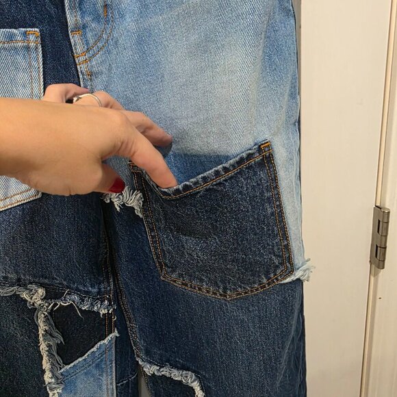 Revice Patchwork Jeans Women’s Size 28 Made in USA Straight Leg High Rise - Picture 8 of 16